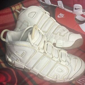 Nike Kids White and Tan Sneakers